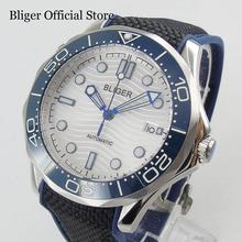 High Quality BLIGER Automatic Men's Watch With Sapphire Glass White Dial Luxury 41mm Wristwatch 21 Jewels MIYOTA 8215 2024 - buy cheap