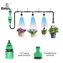 10m 20pcs Mist Sprinkler Nozzle Water Misting Cooling System  Outdoor Garden Patio Greenhouse Plants Spray Hose Watering Kit 2024 - buy cheap