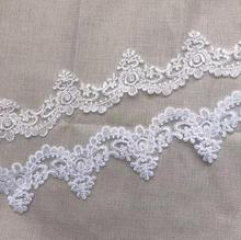 Hot 1 Yard Beautiful Venice DIY White Ivory Lace Fabric Embroidery Wedding Lace Applique Trimming Handmade DIY Accessories 10cm 2024 - buy cheap