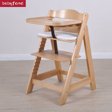 Cadeira de jantar infantil de madeira sólida, multi-função, bebê, criança, cadeira de jantar, altura ajustável, assento 2024 - compre barato