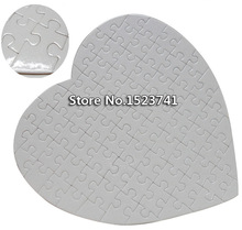 50pcs/lot 2018 blank heart-shaped Sublimation Puzzles blank pearl Jigsaw free shipping 2024 - buy cheap