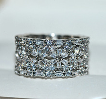 Женское кольцо с большим кристаллом из белого циркония, модное винтажное кольцо для помолвки, высокое качество 2024 - купить недорого