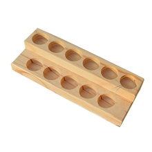 HOT-11 Holes Wooden Essential Oil Tray Handmade Natural Wood Display Rack Demonstration Station For 5-15Ml Bottles 2024 - buy cheap