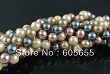 6mm Mix color Shell Pearl Round Loose Beads DIY Jewelry making supplies 2024 - buy cheap