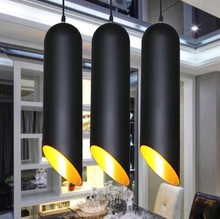 Современный цилиндрический алюминиевый подвесной светодиодный светильник, осветительные приборы для столовой, бара, домашнее освещение 2024 - купить недорого
