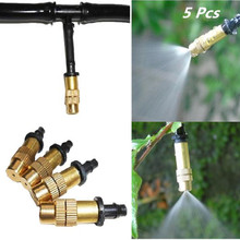 5pcs Garden Spray Nozzle Adjustable Brass Misting Hose Connector Outdoor Watering Good Quality Sprayer Sprinkler 2024 - buy cheap