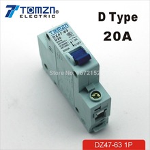 1P 20A D type 240V/415V 50HZ/60HZ Mini Circuit breaker MCB C45 2024 - buy cheap