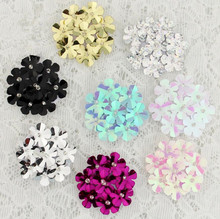 Parches de flores con cuentas de diamantes de imitación, apliques para coser, ropa, zapatos, bolsa, accesorios artesanales, 35mm, 50 Uds. 2024 - compra barato