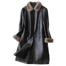 New Real Genuine Leather Jacket Sheepskin Coat Autumn Winter Coat Women Clothes European Manteau Femme Hiver Plus Size Z933 2024 - buy cheap