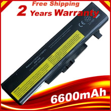 Batería de 6600mAh para ordenador portátil LENOVO G580 Z380 Z380AM Y480 G480 Y580 G580AM L11S6Y01 L11L6Y01 2024 - compra barato