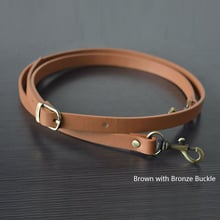 Correa de cuero ajustable de 135CM para bolso de mano, cinturones de repuesto hechos a mano, hebilla de bronce, accesorios para bolso 2024 - compra barato