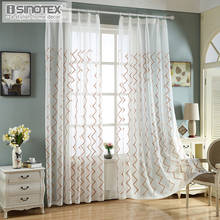 Winding Window Curtain Voile Sheer Curtain Wave Embroidery Tulle Linen Fabrics for Bedroom Living Room Bedroom Drape Panel 1PCS 2024 - buy cheap