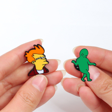 Cartoon Brooch Saucerman American Youth Philip J. Fry Badge TV Show Pin Brooches For Women Children Gift Enamel Pins Men Jewelry 2024 - buy cheap