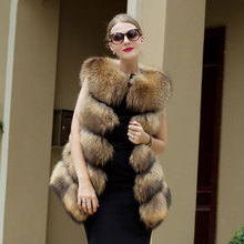 2021 real raccoon fur coat whole skin natural female winter fur vest waistcoat fashion luxury lady vest woman 2024 - buy cheap