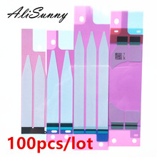 AliSunny 100pcs Battery Adhesive Sticker for iPhone 6 6S 7 8 Plus 5S X XR XS Max 3M Double Tape Pull Trip Glue Parts 2024 - купить недорого