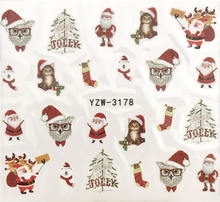 1 PC Nail Wrap Christmas Nail Stickers Nail Art Decorations Santa Transfer Decals Accessories Tip Manicure Tool 2024 - buy cheap