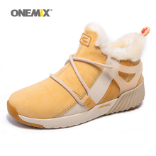 Onemix novo inverno botas de neve das mulheres manter quente tênis para homens botas confortáveis tênis de corrida andando esporte ao ar livre formadores 2024 - compre barato