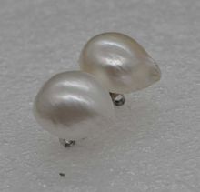 Pendientes de perlas de agua dulce, Natural raro, blanco, 12-13mm, nuevo diseño 2024 - compra barato