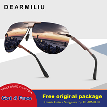 Dearmiliu óculos de sol masculino, óculos escuros vintage retrô polarizado para dirigir visão noturna acessórios para homens/mulheres 2024 - compre barato