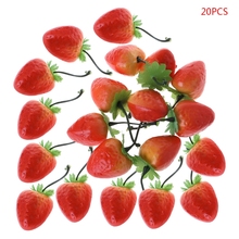 20pcs Lifelike Simulation Artificial Strawberry Fake Fruit Home Party Decor 2024 - buy cheap