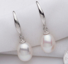 FREE SHIPPING>>> hj 00356 6-7mm Genuine Natural White Akoya Cultured Pearl Drop/Dangle Earrings AAA 2024 - buy cheap