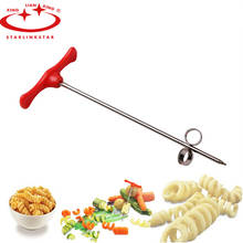 Manual Vegetable Spiral Screw Slicer Stainless Steel DIY Radish Potato Cutter Kitchen Accessories Carving tools Tools 2024 - купить недорого