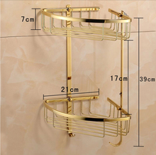 Free Shipping BECOLA  Fashionable Brass Double Layer Bathroom Accessories Rack BR-6705 2024 - buy cheap