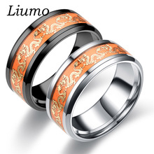 Liumo-anillo de acero inoxidable para hombre, accesorio que brilla en la oscuridad, Color negro, 316L, Lr783 2024 - compra barato