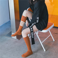 Fashion Long Stockings Women Cotton Warm Knee Socks Striped Sexy Knee Stockings Ladies Socks for Women 2024 - buy cheap