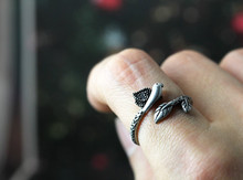 Retro Burnished Bird and Branch Ring Ancient Silver Nature Theme Jewelry Adjustable Free Size 2024 - buy cheap