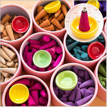 35pcs hot natural Incense,Cone Colorful Fragrance Rose Scent Incense,Mixed Scent Fresh Air Jasmine Insence for air cleaning 2024 - buy cheap