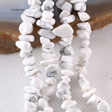 Loose Beads 5-8MM Irregular Shape Freeform Chip Natural Stone White Howlite For Jewelry Making DIY Necklace String 35" S040 2024 - buy cheap