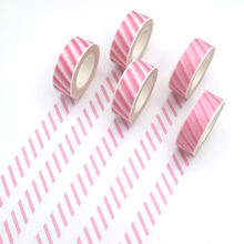 1 PCS Creative Oblique Stripe Washi Tape DIY Decoration Scrapbooking Planner Masking Tape Kawaii Stationery Adhesive Tape 2024 - buy cheap