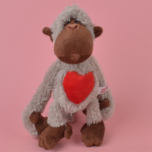 Light Color 25-50cm Red Heart Monkey Stuffed Plush Toy, Baby Kids Doll Brithday Gift Free Shipping 2024 - buy cheap