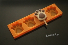 Newest big size 4 cavities bear claw shape silicone popsicle mold ice cream candy fondant mould for DIY homemade-popsicle-molds 2024 - buy cheap