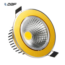 [DBF]Angle Rotating LED COB Recessed Downlight Dimmable 5W 7W 9W 12W Ceiling Spot Lamp Gold Housing AC110V/220V Indoor Lighting 2024 - buy cheap