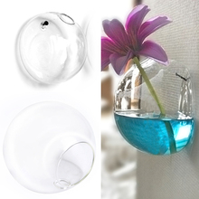 SOLEDI 8 см Террариум гидропонный винтажный круглый цветочный горшок, прозрачная настенная ваза для растений, домашний декор бонсай 2024 - купить недорого