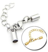 Stainless Steel Lobster Clasps & end caps set with Extension Chain For Jewelry making necklace Bracelet DIY Jewelry Findings 2024 - buy cheap