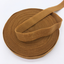 5 Yards/lot 3/8"10mm Brown Solid FOE Fold Over Elastics Spandex Satin Band DIY Lace Sewing Trim 2024 - buy cheap
