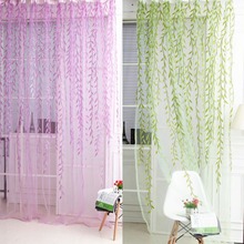 Home 1x2M Home Textile Tree Willow Curtains Blinds Voile Tulle Room Curtain Sheer Panel Drapes For Bedroom Living Room Kitchen 2024 - buy cheap