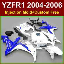 Custom paint motorcycle Injection mold ABS fairings for YAMAHA R1 2004 2005 2006 YZF R1 YZF1000 04 05 06 white blue fairing kits 2024 - buy cheap