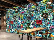 Custom children's wallpaper abstract graffiti,3D cartoon murals for living room children's room store wall vinyl wallpaper 2024 - buy cheap