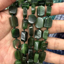 Natural Nephrite Beads Nugget Rectangle Bead, Genuine Stone Gem Jewelry Making Beads 3strings of 15.5" 2024 - buy cheap