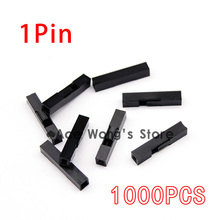 1000PCS/LOT 1P Dupont Jumper Wire Cable Housing Female Pin Connector DuPont plastic shell 2.54mm Pitch 2024 - buy cheap