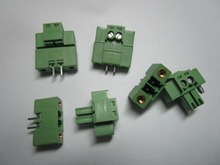 Conector de bloque de terminales de tornillo de 2 pines, recto, con gofres, 3,81mm, Color verde, tipo enchufable con pin recto, 20 Uds. 2024 - compra barato