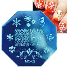 Christmas Style Stainless Steel Nail Plate New Series Nail Art Stamp Template Image Konad Print Stamp Stamping Manicure Template 2024 - buy cheap