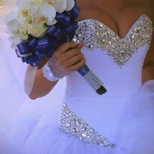 Vestido De novia con cordones en la espalda, impresionante vestido De boda con cuentas, 2019 2024 - compra barato