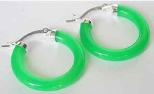 Hot sale Free Shipping>>>>New-2CM natural green stone earrings 2024 - buy cheap