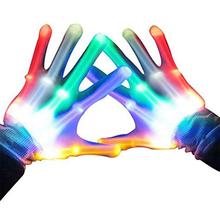 2Pcs Colorful LED Glowing Gloves Elastic Kids Party Stage Performance Props Interactive Games Toys Gift For Children 2024 - buy cheap