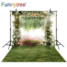 Funnytree photographic background flower spring sunshine plant wedding photocall new wallpaper photography backdrops photophone 2024 - buy cheap